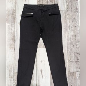 Zara Women Black Skinny Zipper Pocket Pants Zara Trafaluc Collection Size Large‎
